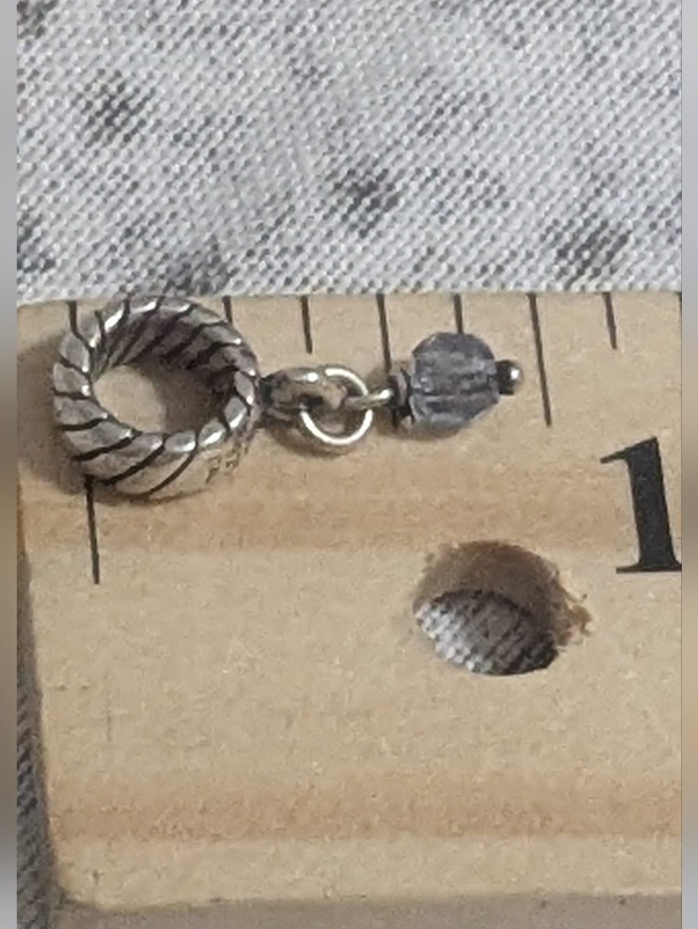 Pandora Sterling light blue  Birthstone Dangle Bead Charm